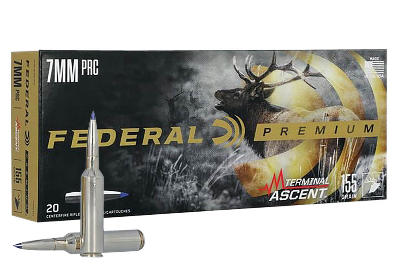 FEDERAL AMMUNITION 7mm PRC 155 Grain Terminal Ascent Premium 20/Box